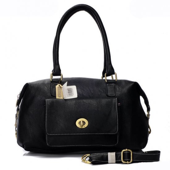 Coach Madeline East West Medium Black Satchels AQZ | Coach Outlet Canada - Click Image to Close